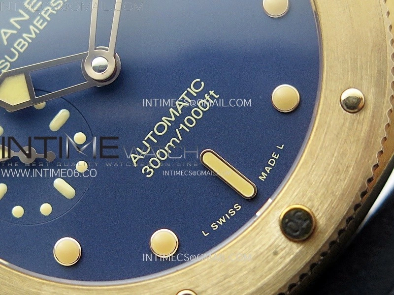 PAM1074 W Bronzo VSF 1:1 Best Edition Blue Dial on Blue Calfskin Strap P.900 Clone
